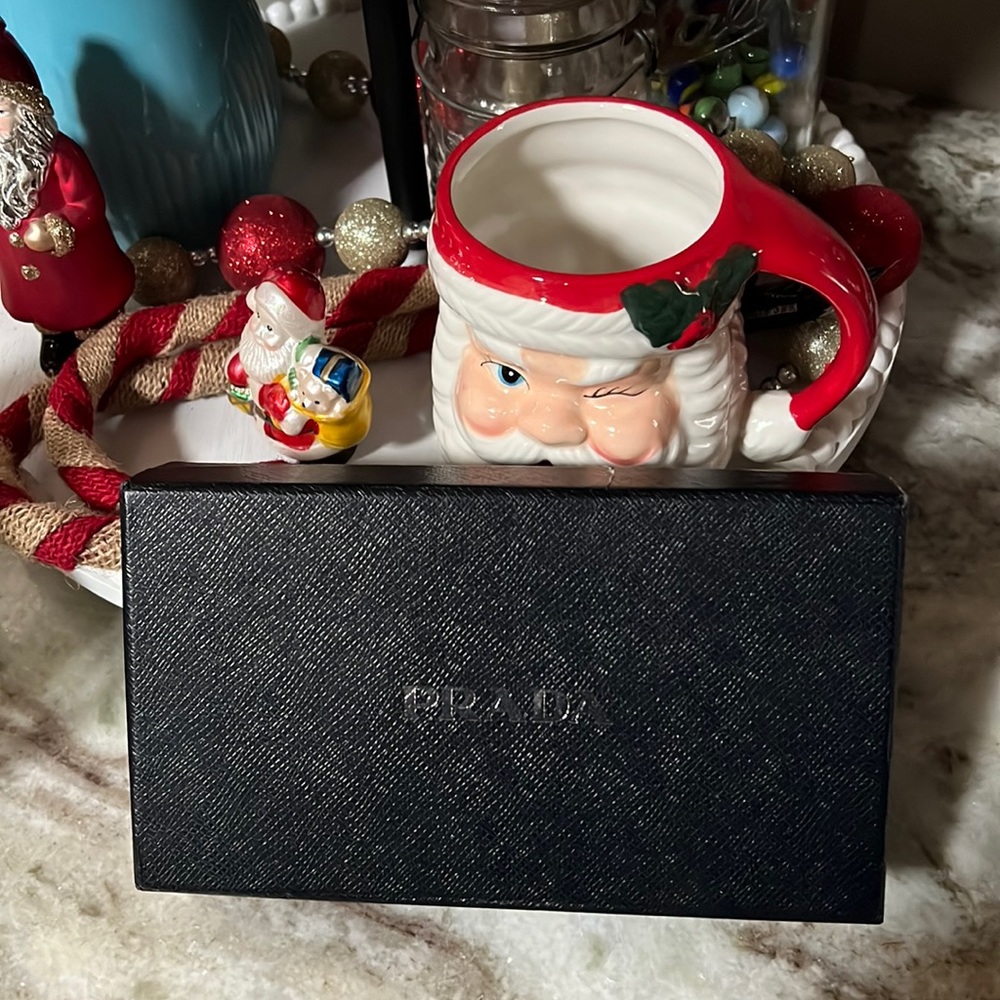 Prada golden Yellow zip wallet